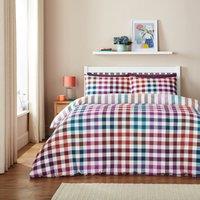 Ettie Check Brushed Cotton Duvet Cover and Pillowcase Set