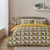 Sten Brushed Cotton Duvet Cover and Pillowcase Set