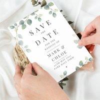 Personalised Botanical Set of 36 Wedding Save the Dates