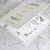 Personalised Floral Wedding Planner White/Black