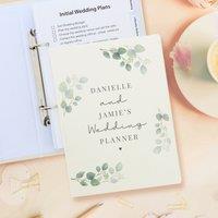 Personalised Botanical Wedding Planner White