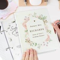 Personalised Floral Watercolour Wedding Planner MultiColoured