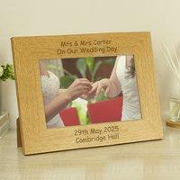 Personalised Landscape Landscape Wooden Photo Frame