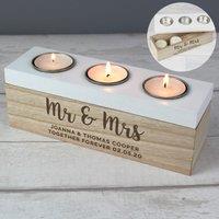Personalised Free Text Triple Tealight Holder