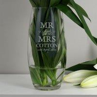 Personalised Mr and Mrs Bullet Vase