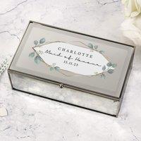 Personalised Botanical Mirrored Jewellery Box