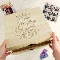 Personalised True Love Story Wooden Memory Box