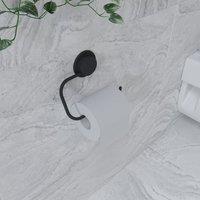 Croydex Stick-n-Lock Toilet Roll Holder Black