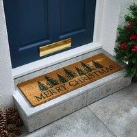 Merry Christmas Coir Outdoor Step Mat