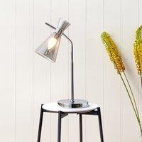 Monroe Waisted Glass and Metal Table Lamp