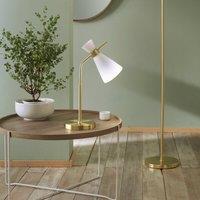 Monroe Waisted Glass and Metal Table Lamp