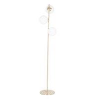 Asterope White Orb and Gold Metal Floor Lamp