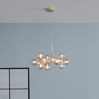 Vecchio Glass Ball 15 Light Ceiling Light Red