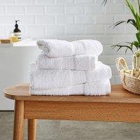 Set of 4 Geo Squares Cotton Towels