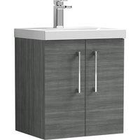 Arno Wall Mounted 2 Door Vanity Unit with Basin