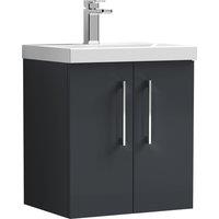 Arno Wall Mounted 2 Door Vanity Unit with Basin