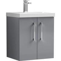 Arno Wall Mounted 2 Door Vanity Unit with Basin