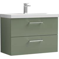 Arno Wall Mounted 2 Drawer Vanity Unit with Basin