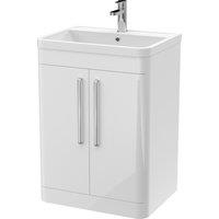 Parade Floor Standing 2 Door Vanity Unit with Polymarble Basin