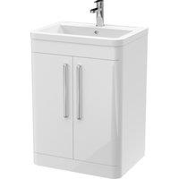 Parade Floor Standing 2 Door Vanity Unit with Ceramic Basin