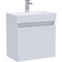 Merit Slimline 1 Door Wall Mounted Vanity Unit with Basin