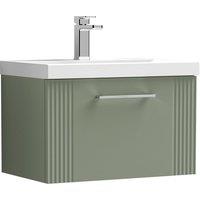 Deco Wall Mounted Single Drawer Vanity Unit with Basin