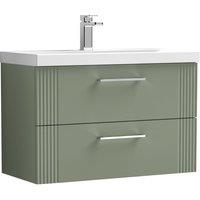 Deco Wall Mounted 2 Drawer Vanity Unit with Basin