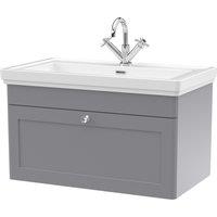 Classique Wall Mounted 1 Drawer Vanity Unit with Basin