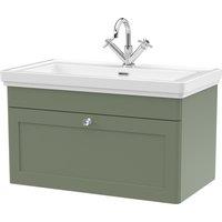 Classique Wall Mounted 1 Drawer Vanity Unit with Basin