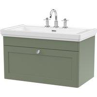 Classique Wall Mounted 1 Drawer Vanity Unit with Basin