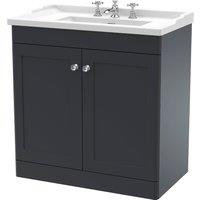 Classique Floor Standing 2 Door Vanity Unit with Ceramic Basin