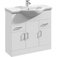 Mayford 3 Door 2 Drawer Vanity Unit with Round Basin