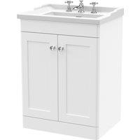 Classique Floor Standing 2 Door Vanity Unit with Ceramic Basin