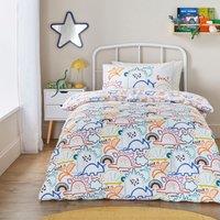 Dino Single Brushed Cotton Duvet Cover and Pillowcase Set