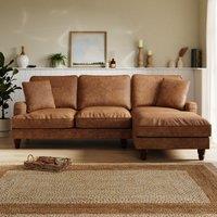 Beatrice Relaxed Faux Leather Corner Chaise Sofa