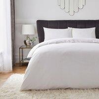 Hotel Cotton 400 Thread Count White Duvet Cover and Pillowcase Set