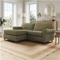 Flori Soft Chenille Corner Chaise Sofa