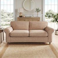 Flori Tonal Plush Chenille 3 Seater Sofa