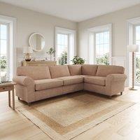 Flori Tonal Plush Chenille Corner Sofa