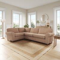 Flori Tonal Plush Chenille Corner Sofa