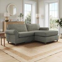 Flori Tonal Plush Chenille Corner Chaise Sofa