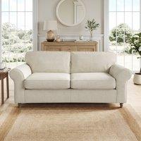 Flori Tonal Plush Chenille 3 Seater Sofa