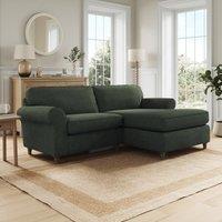 Flori Tonal Plush Chenille Corner Chaise Sofa