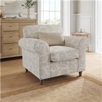 Flori Woven Floral Fabric Armchair