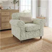Flori Woven Leaf Fabric Armchair