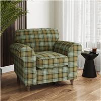 Flori Woven Check Fabric Orkney Armchair