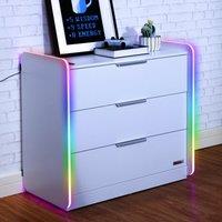 X Rocker Electra Chest of 3 Drawers with LED Lights