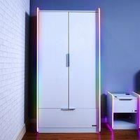 X Rocker Electra 2 Door Wardrobe with LED Lights