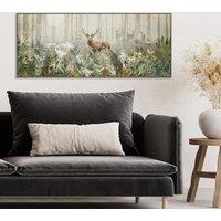 Cedar & Sage Luna Gaze Stag Framed Canvas