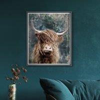 Cedar & Sage Dougal Highland Longhorn Cow Framed Print